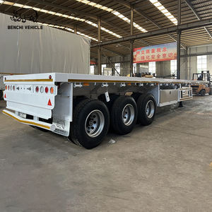 Nouvelle <span class=keywords><strong>promotion</strong></span> 20/40 pieds 3 <span class=keywords><strong>essieux</strong></span> 60 tonnes semi-<span class=keywords><strong>remorque</strong></span> à plateau - Product Image 3