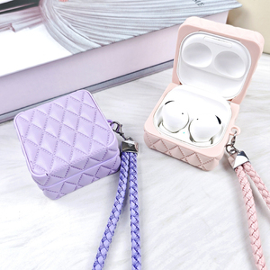 Quilted Puffer Galaxy Buds Case, TPU+PU Shockproof with Lanyard Anti-lost - Product Image 2