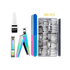 Cortadores de puntas de uñas en forma de U, acrílico Artificial, <span class=keywords><strong>con</strong></span> caja, Kit de manicura - Product Image 1