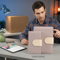 Carnet de notes A5 de luxe personnalisé en cuir PU souple avec boucle magnétique, agenda quotidien minimaliste, coffret cadeau pour entreprise
