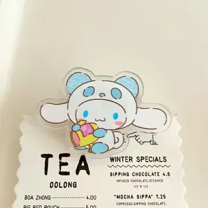 Kantor File Folder komponen plastik akrilik Bookmark Kartun indah Kitty Cinnamoroll Sealing klip File dokumen kertas pengikat