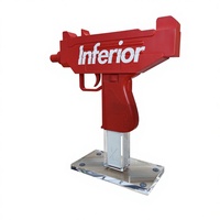 Statue Pop Art de Pistolets Jouets Fantaisie Élégante, Pièce d'Art Artisanale Unique, Décoration d'Intérieur pour Chambre, Salle de Jeu, Étagère ou Bureau