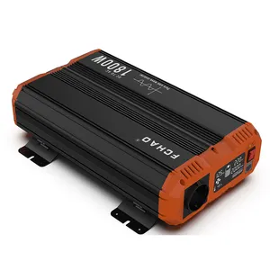 Generador inversor FCHAO, convertidor inversor de onda sinusoidal pura de 1800 vatios, 24V CC, 48V, 12V, Solar a CA de 220V, inversor de corriente para coche