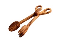 Handgemaakte olijfhouten toasttang, elegant grillgereedschap, 27cm/10,5 inch, milieuvriendelijk, InterCraft model OST21, geschikt voor serveren