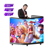 Écran flexible P2.5, cabine de DJ, écran LED, événements, station de DJ pliable, support de table, écran vidéo LED portable, écran mural