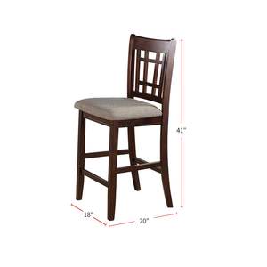 DB Neena Juego de 2 Sillas de Restaurante Marrones Silla de Altura con Asiento Tapizado Beige - Product Image 2