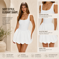 Robe de tennis sans manches pour femme avec logo personnalisé, respirante, mini-robe athlétique avec jupe plissée pour le tennis, le pickleball et le golf