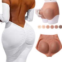 Fesses rembourrées sans couture culotte fessier en silicone taille moyenne triangle culotte en silicone sous-vêtements doux rehausseur de hanche shaper