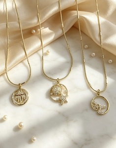 เครื่องประดับชุดสัตว์ทะเล สร้อยคอทองแดงชุบทองรูปแมงกะพรุน ปลาดาว ม้าน้ำ สำหรับผู้หญิง ของขวัญ จี้สร้อยคอ - Product Image 3