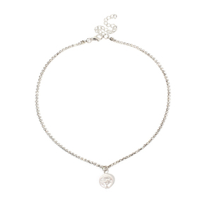 Trendz Fashion Ins Style blanc charme pendentif strass collier ras du cou femmes - Product Image 2