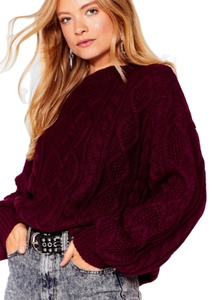 2025 Wholesale Custom 100%Cotton Women <strong>Knit</strong> <strong>Sweater</strong> 7GG Chunky Winter Spring Crew Neck Oversize Cable Knitwear HIgh-Quality OEM - Product Image 2