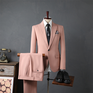 <span class=keywords><strong>Costume</strong></span> deux pièces haut de gamme pour hommes, pantalon d'affaires professionnel ou de <span class=keywords><strong>mariage</strong></span>, pantalon décontracté, style élégant pour gentleman - Product Image 3