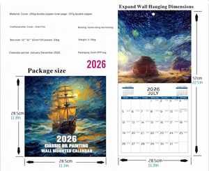 Custom Print 2026 <b>Wall</b> Calendar-High Quality <b>Desk</b> Advent Calendar Business Gift - Product Image 6