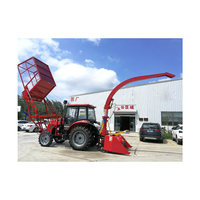 Moissonneuse-batteuse à double rangée pour tiges de maïs, ensilage, fourrage, machine à ensilage pour herbe de Napier, tracteur autopropulsé pour ensilage