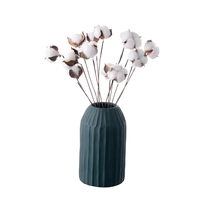 MW61102 Fleurs artificielles en coton avec tige, fleurs séchées, décoration de bureau à domicile, centre de table de mariage, décoration de noël d'hiver