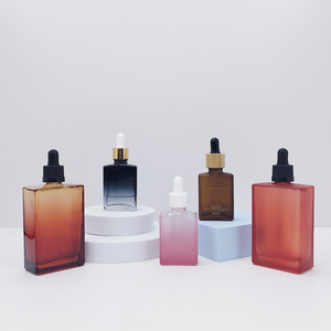 Botellas de Vidrio Cuadradas Recargables de 50 ml, 30 ml, 15 ml, Vacías, Color Ámbar Transparente, Personalizadas, Rectangulares, para Cosméticos, Suero para el Cuidado de la Piel, con Gotero - Product Image 6