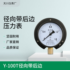 Tianchuan Pressure <b>Gauge</b> Y100T 100mm Radial 1.6MPa Accuracy <b>Vacuum</b> Air Water Pressure Measurement - Product Image 4