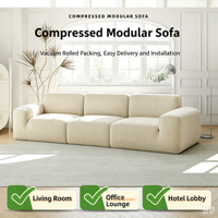 Modernes Komprimiertes Sofa Rollgepackt Modulares Sofa mit Hochdichtem Schwamm für Apartment-Wohnzimmer und Hotel