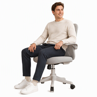 Chaise d'étude pour adolescents - Design ergonomique en maille, style moderne minimaliste, pour étudiants du collège/lycée, chaise d'écriture pour ordinateur à domicile