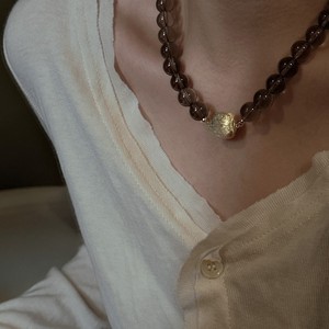 Collar de cristal de estilo INS versión coreana de plata 925, diseño de nicho, hebilla cepillada, cadena de clavícula de moda Simple Retro - Product Image 3