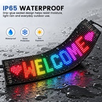 Panneau d'affichage LED RGB flexible pour voiture, alimenté par USB, avec télécommande via application, texte et motifs personnalisables, écran LED pour camion et automobile