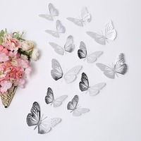 3D Hohle Schmetterling Wanddekoration Aufkleber Kuchendekoration Wohnzimmer Dreidimensionale Schmetterlingsdekoration Partydekoration