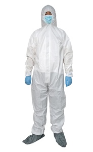 Tuta bianca monouso con nastro riflettente ad alta visibilità origine Cina <span class=keywords><strong>antivento</strong></span> e resistente all'umidità traspirante e confortevole - Product Image 4