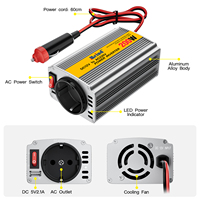 Convertisseur de puissance portable pour voiture 200W à onde sinusoïdale modifiée, 110V/220V CA vers 12V/24V CC, pour le marché européen