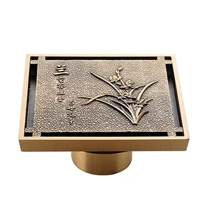 High Quality Antique Bronze Anti-odor Brass Floor Drain for Bathroom