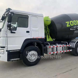 Camión mezclador de cemento cúbico HOWO 9m3 10m3 12m3 15m3 usado con componente de motor central - Product Image 4