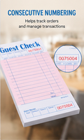 Libretas de visitas personalizadas duraderas, impresas por ambos lados, con hojas numeradas sin carbón, papel estucado para restaurantes y cafeterías