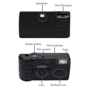 Bulk Order Disposable <b>Camera</b> 35mm 8 Exposures One Time Single Use Wedding Black Film <b>Camera</b> with <b>Flash</b> - Product Image 5