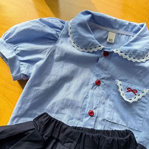 Set di Abbigliamento Estivo 2026 per Bambini in Stile Preppy, Coordinato Fratello e Sorella, <span class=keywords><strong>2</strong></span> Pezzi, Vendita all'Ingrosso - Product Image 5