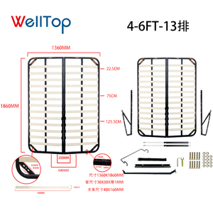 Распродажа, аксессуары для мебели, полноразмерный механизм газового подъемника, каркас кровати для хранения, металлический каркас кровати с деревянными опорными рейками - Product Image 3