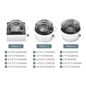 Bộ khuôn bánh quy bằng thép không gỉ, bao gồm khuôn bánh quy và bánh, vòng mousse và máy cắt bánh quy. - Product Image 5