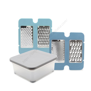 Juego de 4 ralladores de queso Syh592 al por mayor con caja de almacenamiento, rebanador manual ajustable de acero inoxidable para queso duro - Product Image 1