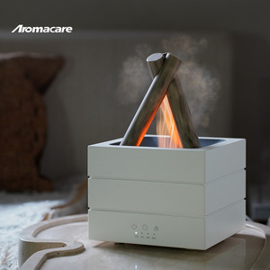 USB App-Controlled Simulation Fire Flame Bonfire Essential <b>Oil</b> Aroma <b>Diffuser</b> LED Colorful Timing Function Home Room Lamp - Product Image 1