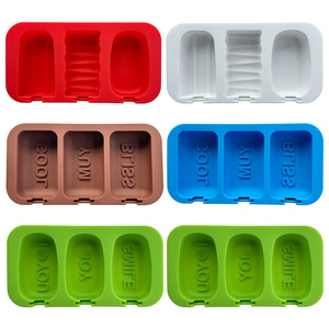 Molde de silicona combinado para helados con palabras inspiradoras 'I Love You Smile Yum', ecológico, para hacer paletas con palitos, ideal para fiestas - Product Image 5
