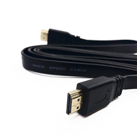 Kabel HDMI Ultra tipis, kabel HDMI Ultra tipis 20 Pin HDMI 1080p jantan ke jantan, konduktor Ccs 1.4v ramping datar