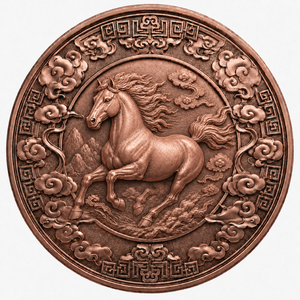 Medalla de Cobre Conmemorativa de la <span class=keywords><strong>Serie</strong></span> de 12 Animales del Zodiaco Chino, 1 oz, Moneda de Cobre Artística para Regalo de Recuerdo de la Cultura Oriental - Product Image 2
