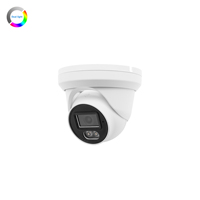 Cámara de Seguridad IP Tipo Torreta 4K Compatible con HIK NVR, Conexión NDAA Plug&Play, POE, Gran Angular de 2.8mm, Micrófono Integrado Detección inteligente de colores nocturnos con IA