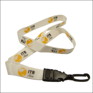 Lanières en polyester à <span class=keywords><strong>prix</strong></span> de gros, logo imprimé à l'écran, sangle de cou, boucle en métal en forme de bouc, clip en métal, Lanyardworks - Product Image 6