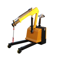 Mini-grue électrique pliante robuste de 2000 kg, petite grue hydraulique portable pour le levage de matériaux