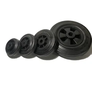 Roda de recipiente de resíduos com uma roda de lixo de borracha sólida padrão para pneu roda de lixo uso externo 3 4 5 6 8 polegadas