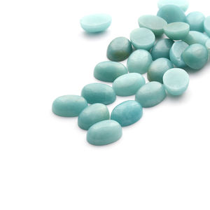 Pietra di Amazonite di quarzo <span class=keywords><strong>verde</strong></span> naturale taglio rotondo forma ovale 8mm 10mm 8x10mm di alta qualità pietre sciolte Cabochon Amazonite - Product Image 1