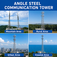 Torre de Telecomunicaciones Autoportante de Acero Angular Q345 Galvanizado en Caliente, Personalizable de 25m-70m, Mástil de Comunicación para Antenas 4G 5G