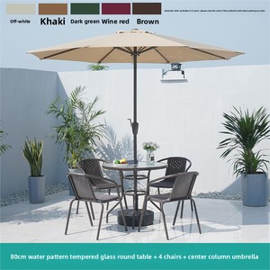 <span class=keywords><strong>Parasol</strong></span> de patio extérieur avec mât central, manivelle, imperméable, protection UV, pour la plage et le camping, auvent portable - Product Image 5