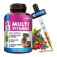 Compléments multivitaminés liquides concentrés pour chiens et chats avec glucosamine, MSM, oméga 3 et zinc pour le soutien immunitaire et la santé des articulations