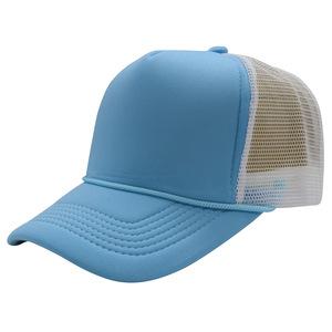 Gorra Trucker de Moda Personalizada al por Mayor 2025, Gorra Trucker de Malla Azul Marino con Espuma y Cuerda - Product Image 2