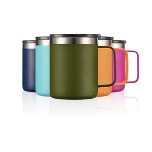 Toptan 12oz 14oz çift duvar yeniden kullanılabilir paslanmaz çelik kahve kupalar bardak özel baskı - Product Image 6